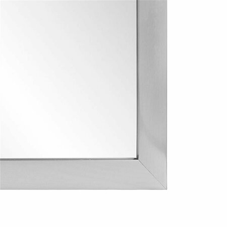 ESCENOGRAFIA 24 x 36 in. & 3 in. Flat Framed Wall Mirror, Satin Nickel ES3037315